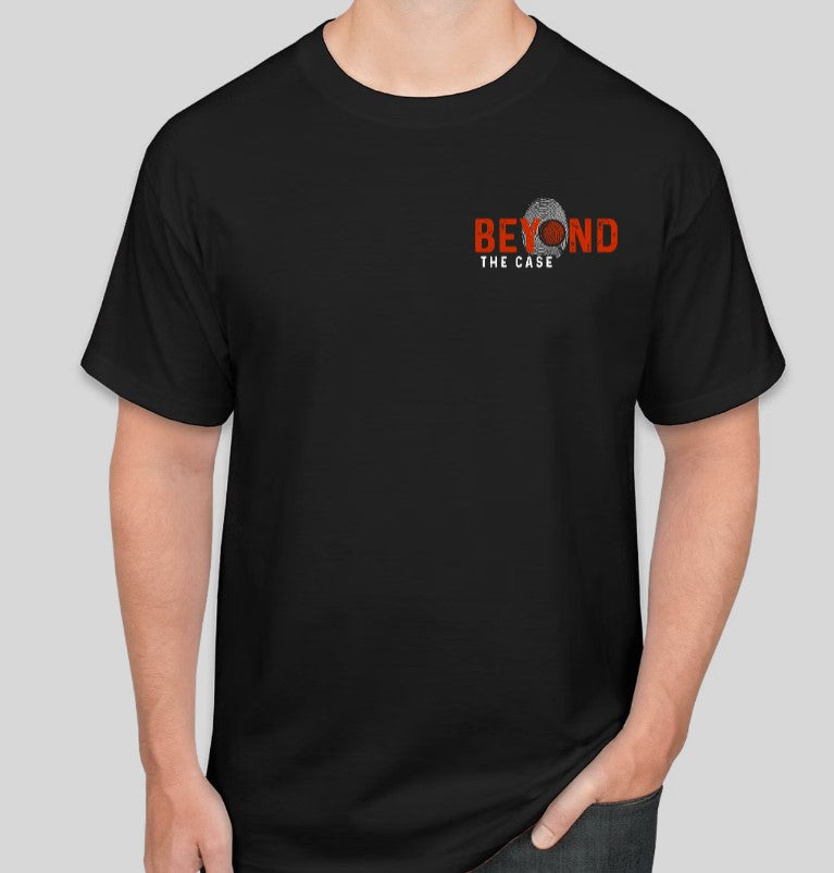 BEYOND THE CASE CREW UNISEX T-SHIRT (BLACK, HEATHER NAVY, HEATHER MAROON)
